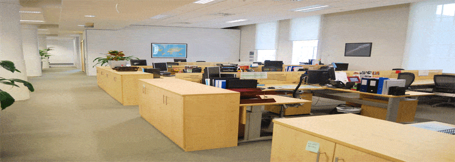 Staff work at office cleaning Services